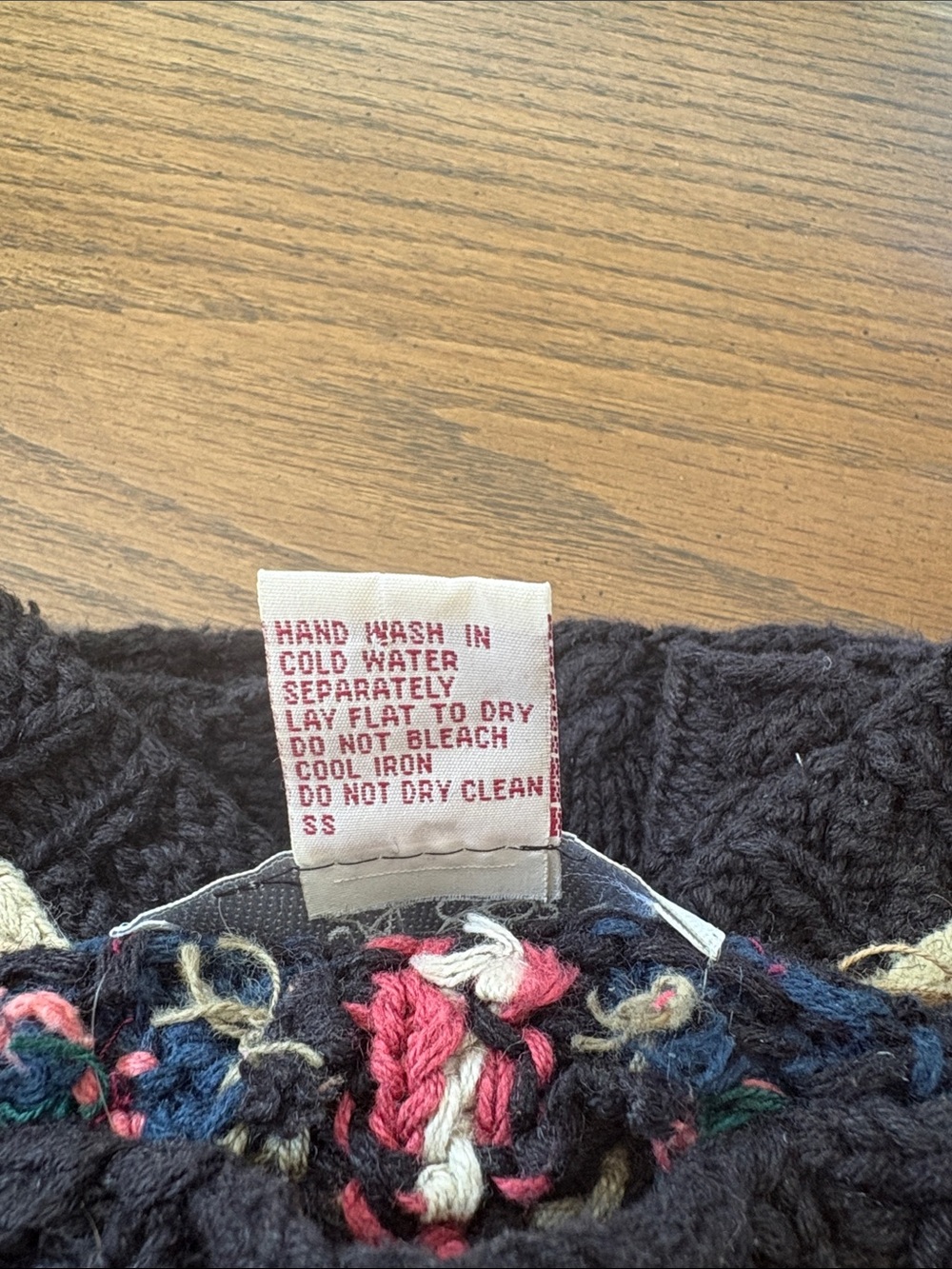 Casual Corner Navy Knit Sweater with Pink & Tan Stripes - Picture 7 of 8